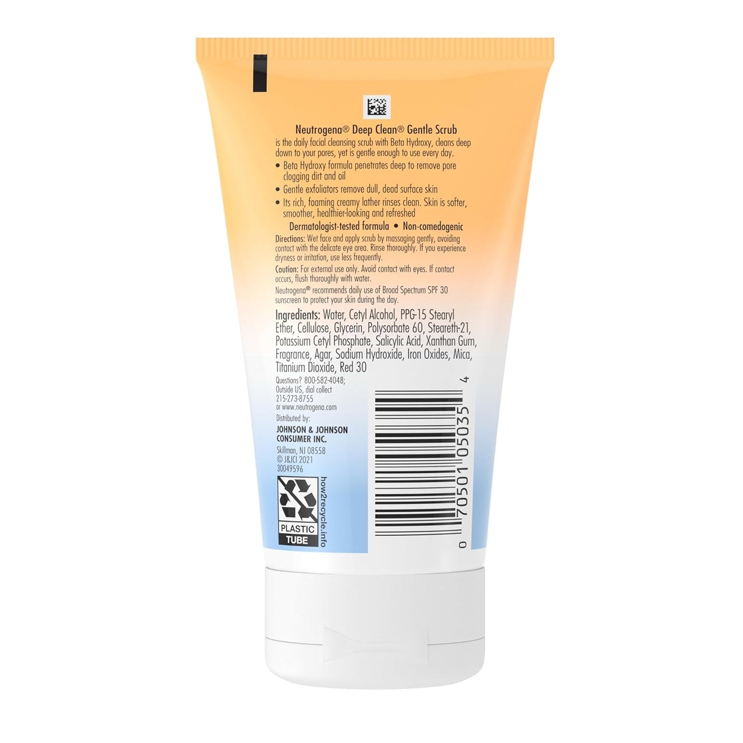 Deep Clean Gentle Daily Facial Scrub, Oil-Free Cleanser 4.2 Fl. Oz